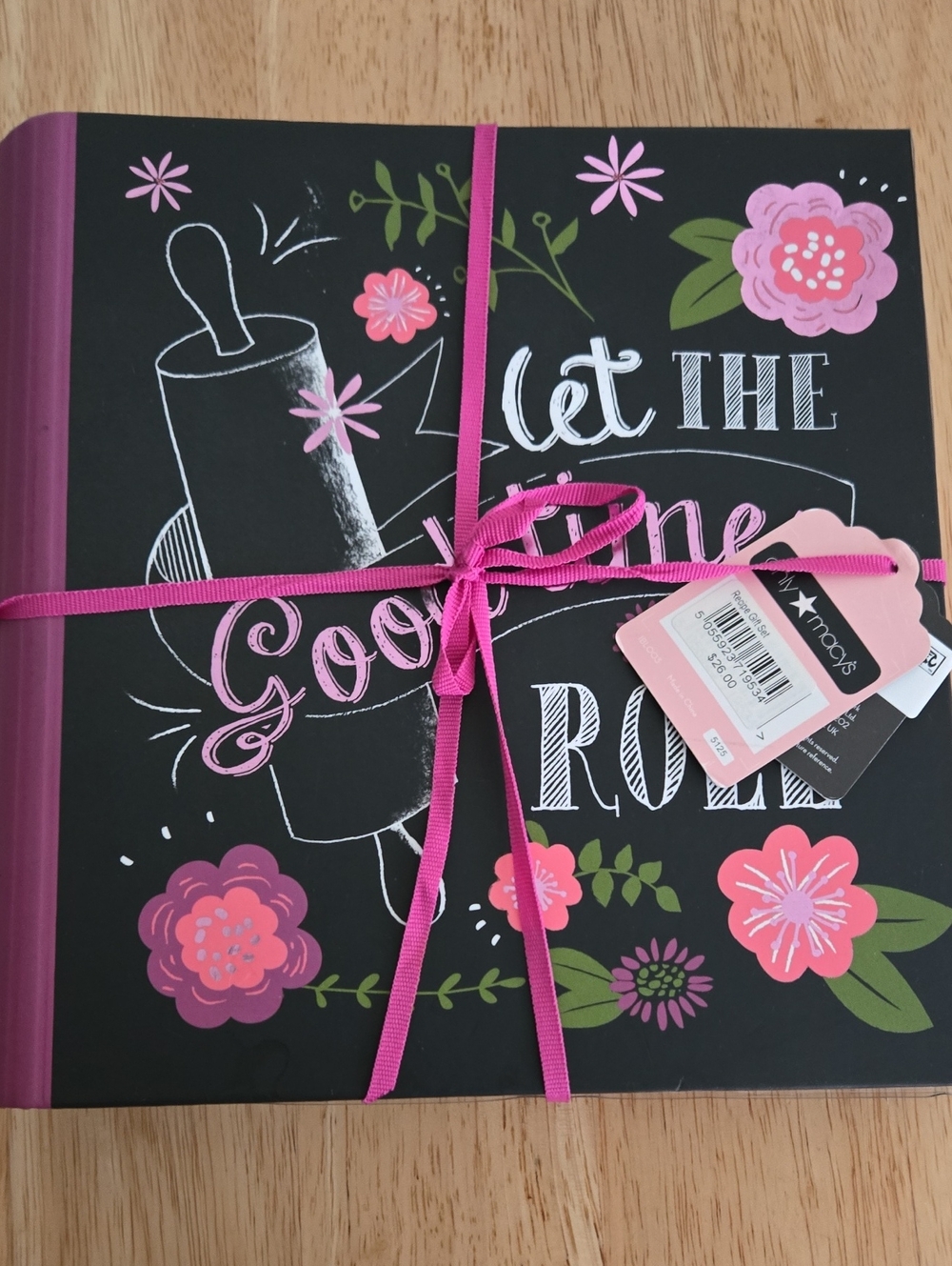 Macy's Pink Floral 'Let the Good Times Roll' Recipe/Party Journal